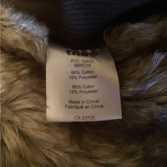 Aritzia TNA Pacific Coast Faux Fur Hoodie Chocolate Brown - Picture 8 of 8
